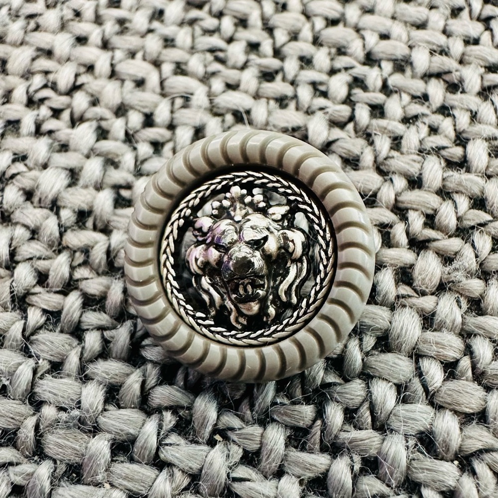 Small Chanel CC Replacement Button Rare Lion Head Motif